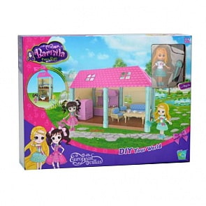 Домик-столовая с фигуркой, 19 предметов (Наша Игрушка, 30102)