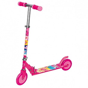 Самокат 2-колесный Барби складной, с яркими наклейками (Next, ST-ALU006-BARBIEsim)
