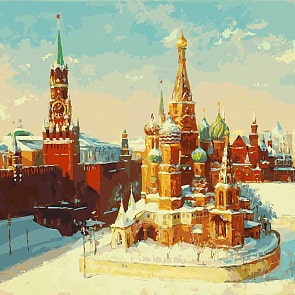 Раскраски по номерам. Картина - Васильевский спуск, 40 х 50 см (Белоснежка, 919-AB)