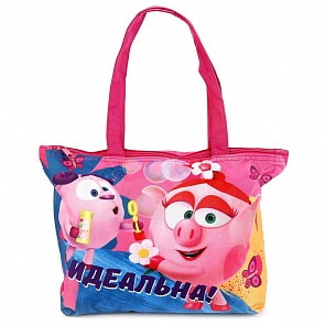 Сумочка для девочки из серии Смешарики, большая, на молнии (Играем Вместе, BSB18-SMESHsim)