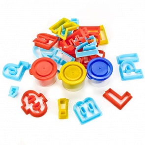 Набор Тесто для лепки с буквами – Фиксики, 3 цвета (Multiart, 4087S-FIX)