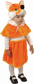 Костюм карнавальный Лиса с мехом, размер 28 детский (Батик, 115-110-56)