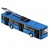 Модель Троллейбус Метрополитен 18 см двери открываются синяя инерционная металлическая  - миниатюра №3
