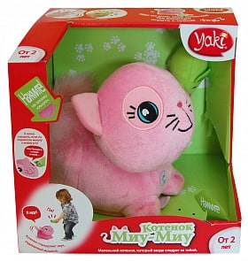 Интерактивный котёнок «Миу-Миу» со световыми и звуковыми эффектами (YAKI, 0133)