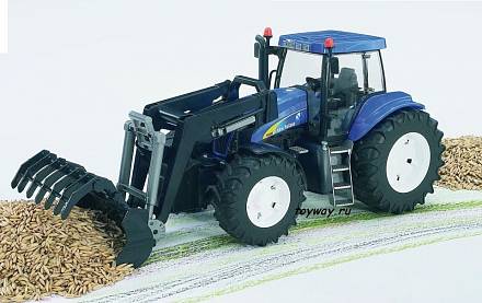 Трактор Bruder New Holland T8040 с погрузчиком 