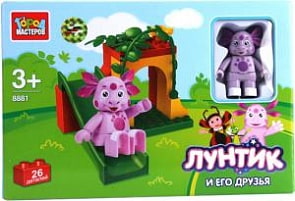 Конструктор пластиковый "Город Мастеров"- Лунтик и его друзья, 26 деталей (Город Мастеров, BB-8881-R)