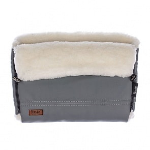 Муфта меховая для коляски Nuovita Alpino Lux Bianco Grigio/Серый (Nuovita, NUO-mALPLB_1974)