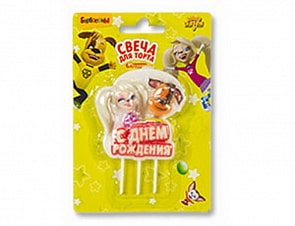 Свеча для торта из серии Барбоскины – С днем рождения! (Procos, 1502-2848)
