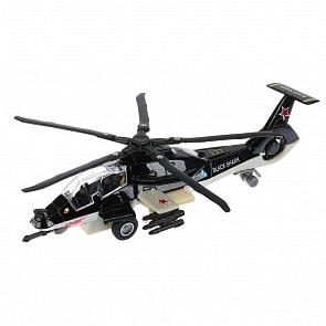 Инерционный вертолет Черная акула, свет, звук (Технопарк, CT12-465)