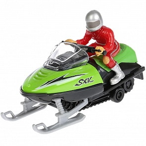 Металлический снегоход с фигуркой (Технопарк, FY363) (ассортимент)