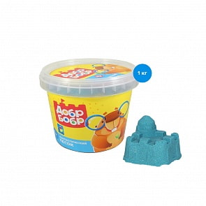 Фантастический песок Добр Бобр, цвет синий, 1 кг (1Toy, Т10264)