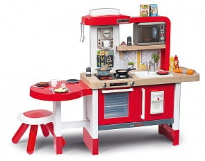Растущая кухня с водой, СВЧ, табурет, Tefal Evolutive, пузырьки, 43 аксессуара (Smoby, 312302)