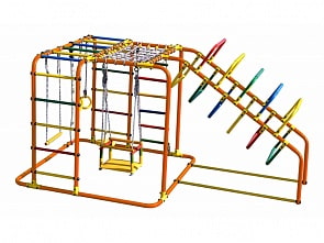 Детский спортивный комплекс Счастливчик Х Плюс, цвет - оранжевый/радуга (Формула здоровья, СГ000002073)