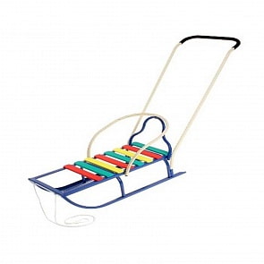 Санки Вятские-4 синие, съемный толкатель (ТД Усть-Люга, 82397)