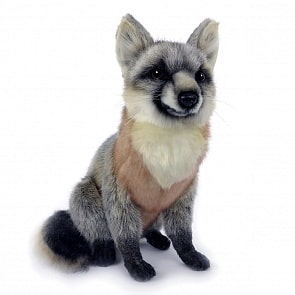 Серая лиса сидящая, 30 см (Hansa, 7865)