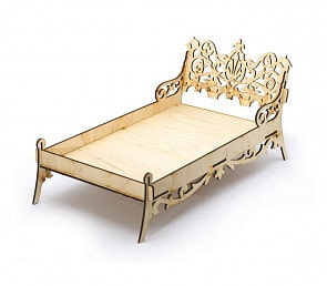 Конструктор – Кровать для кукол типа Barbie (Теремок, КМБ-3)