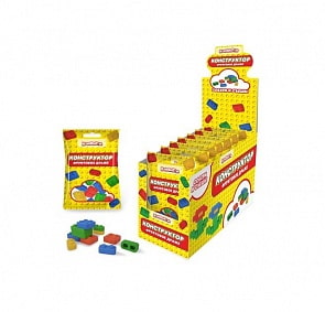 Фруктовое драже Конструктор, блок 30 шт по 16 г (Конфитой, КТ93756)