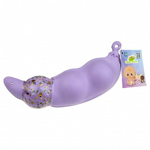 Пупсик с одеждой из серии Крошки-Горошки, с аксессуарами внутри горошка, 3 горошины в фиолетовом стручке, сезон 2 (1toy, Т17486-4) 