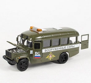 Машина металлическая инерционная - КАВЗ - Вооруженные силы со светом и звуком (Технопарк, CT10-069-11sim)