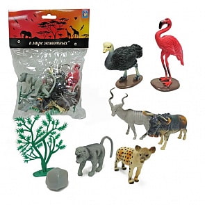 Набор фигурок из серии В мире животных – Животные Африки, 10 шт. (1toy, Т53855)