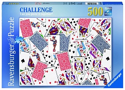 Пазл - Игральные карты, 500 деталей (Ravensburger, 14800) - миниатюра
