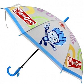 Детский зонт со свистком - Фиксики, прозрачный, 50 см (Играем Вместе, UM45T-FIXsim)