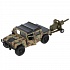 Машина Пикап Hummer h1 с пушкой 11 см двери и багажник открываются металлическая инерционная  - миниатюра №2