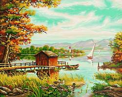 На берегу озера, 40х50 см (Schipper, 9130377) - миниатюра