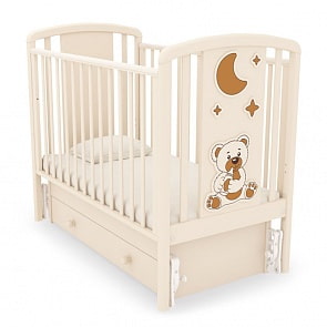 Кровать детская Angela Bella К-2002-30м Жаклин, слоновая кость (Angela Bella, AB-К-2002-30м_слоновая кость)