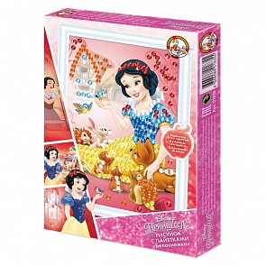 Рисунок с пайетками – Белоснежка Дисней, большой (Десятое королевство, 01835ДК)