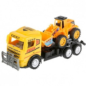 Трейлер инерционный с трактором, разные цвета (1909A071) (ассортимент)