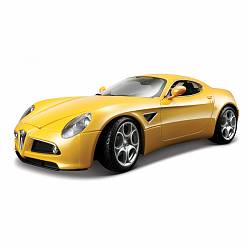 Металлическая  сборная модель машинки Alfa Romeo 8C Competizione (2007 г) масштаб 1:18, в закрытой упаковке (BBURAGO, 18-15042) - миниатюра