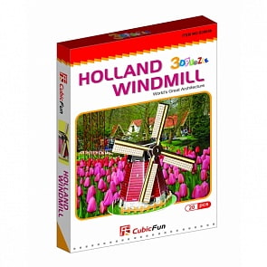 3D puzzles. Пазлы объёмные. Голландская мельница (мини серия) (CubicFun, S3005)
