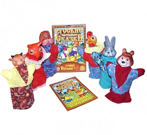 Кукольный театр "Зайкина избушка" 6 персон (Русский стиль, 11204в)