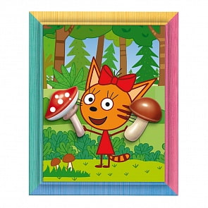 Набор для творчества Три Кота – Веселая картина с объемными элементами (Фантазер, 405152)