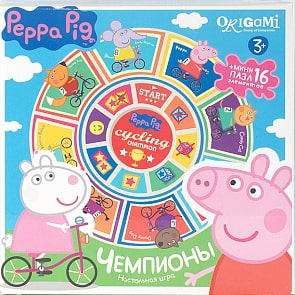 Игра настольная Peppa Pig – Чемпионы, карусель-лото+пазл (Оригами, 01603_OR)