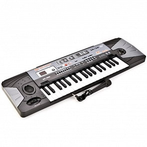 Синтезатор 220V/на батарейках, свет + звук, 37 клавиш, с микрофоном (Playsmart, S475-H29194)