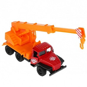 Машина кран Урал 5557 12 см двери открываются подвижные детали металлическая инерционная (Технопарк, SB-16-54-B-WB20-1)