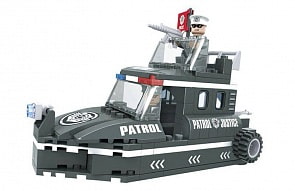 Конструктор – Патруль: катер-вездеход с фигурками, 133 детали (Ausini, 23403)