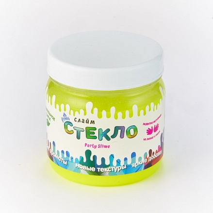 Слайм – Стекло Party Slime неон желтый, 400 грамм 
