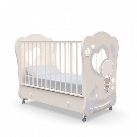 Детская кровать Nuovita Stanzione Cute Bear swing ваниль 
