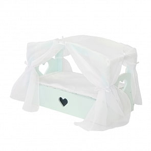 Кроватка с бельевым ящиком Серии Любимая кукла Мини, цвет Аквамарин (Paremo, PFD120-82M)