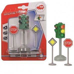 Светофор и знаки дорожного движения, 12 см. (Dickie, 3341000)