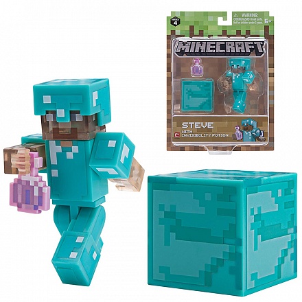 Фигурка из серии Minecraft - Steve with Invisibility Potion, 8 см. 