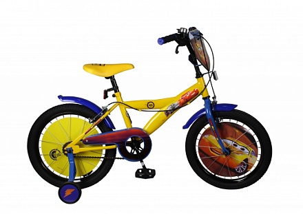 Детский велосипед Disney Тачки, 18", желтый 