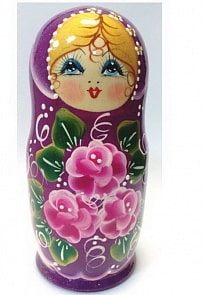Матрешка 5 в 1, большая - Цветы, Эскиз 03, Розы (Техпроект, М05160303)