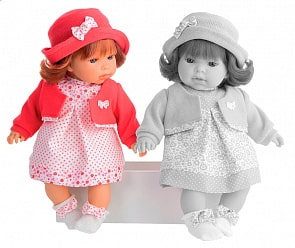 Интерактивная кукла Antonio Juan Памела в красном платье, озвученная 37 см (Antonio Juans Munecas, 1555r)