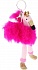 Мягкая игрушка - Фламинго розовый с карабином, 9 см  - миниатюра №1