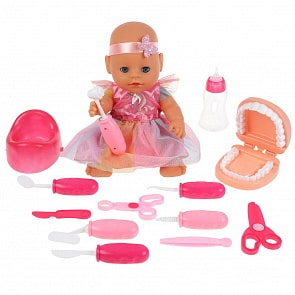 Пупс функциональный Настенька 30 см озвученный пьет писает с набором стоматолога (Карапуз, Y30BB-DNTL-RU)