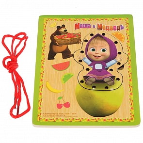 Деревянная шнуровка Маша и Медведь - Шнуровка Маша (Буратино, 160221-3 (334) (ассортимент) Деревянная шнуровка Маша и Медведь - Шнуровка Маша (Буратино, 160221-3 (334) (ассортимент)